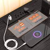 55" Smart TV Stand & Dresser | 10-Drawer Storage w/ LED Lights & Outlets | Metal/Wood Frame (Charcoal Black)