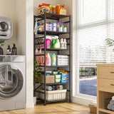 REIBII Wire Standing Storage Shelf for Bathroom, Kitchen & Laundry Room Heavy-Duty & Rust-Resistant Construction