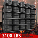 REIBII 78"H Storage Shelves 3100LBS Garage Shelving Heavy Duty Adjustable Metal Shelves Unit for Storage Rack