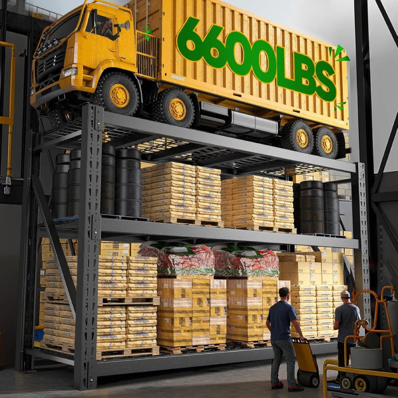 REIBII Steel Heavy Duty Shelving Adjustable Industrial Storage Racks S ...