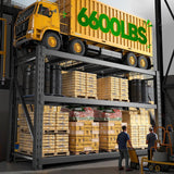 REIBII 77" W x 66"H Ultra Wide Garage Shelving 6600LBS Heavy Duty Storage Shelves 3 Tier Metal Shelving Unit Adjustable Utility Shelves for Basement, Garage, Warehouse