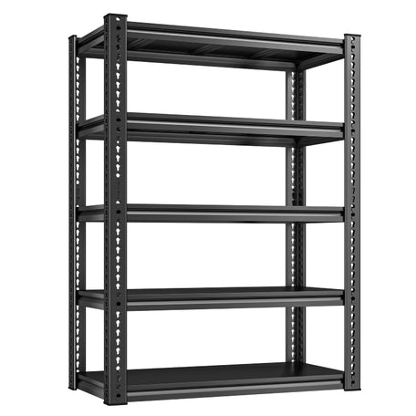 REIBII 31.7"W Garage Shelving Unit, Adjustable 5-Tier Metal Shelving Unit, Sturdy Metal Shelving for Basement, Warehouse