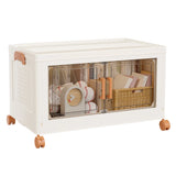 Enhomee Plastic Storage Bins with Lids, Clear Storage Bins on Wheels,Stackable Storage Box Closet Organizer