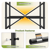 REIBII Storage Shelves Organizer, Metal Shelving Unit with Adjustable Leveling Feet, Space-Saving Pantry Shelf for Kitchen, Laundry & Home Storage