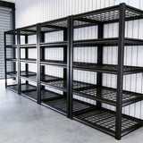 REIBII 35.6"W Metal Shelving 2500LBS Heavy-Duty Storage Shelves Adjustable Storage Shelves for Garage, Kitchen,Basement