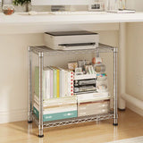 Reibii 27.5"W Heavy Duty Metal Shelving, Height Adjustable Storage Shelf for Laundry Bathroom Kitchen Pantry Closet Basement Office