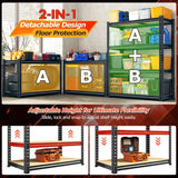 Reibii 2 Pack Garage Shelving Units Heavy Duty Load 3200 LBS Total, 60"H Metal Storage Shelves for Kitchen Pantry Garage