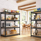 Reibii 2 Pack Garage Shelving Units Heavy Duty Load 3200 LBS Total, 60"H Metal Storage Shelves for Kitchen Pantry Garage