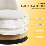 Vanity Chair with Wheels, Velvet Desk Chair, Armless Office Chair, Ergonomic Chair with Lumbar Support for Bedroom