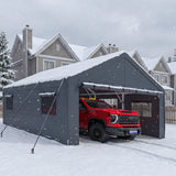 REIBII 20x20 Carport Heavy-Duty 2 Car Carport  rv Carport UV Protection Anti-Snow Shelters Portable Carport Storage for Cars, Boats & Equipment Storage Waterproof
