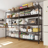 REIBII 58"W Adjustable Metal Wire Shelving Units, 1450 Lbs Wire Storage Shelves for Pantry Kitchen