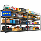 Reibii 2 Pack 48"W Storage Shelves, 2650 lbs Steel Shelving Racks, Freestanding Garage shelving for Basement Warehouse