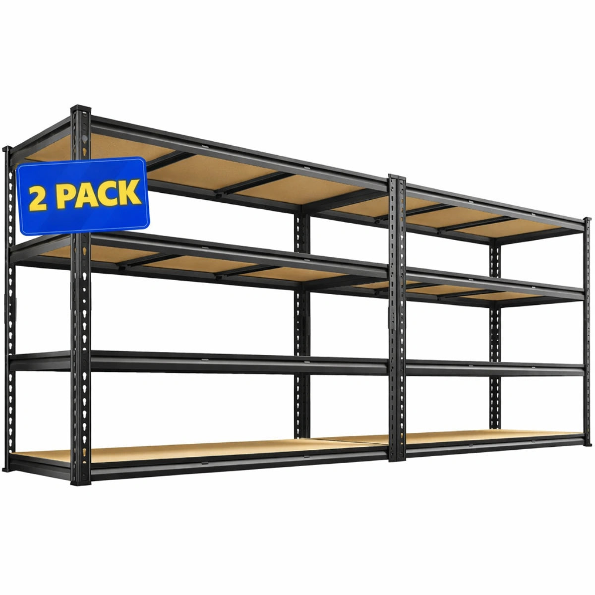 REIBII 48" W Garage Storage Shelves, Adjustable Steel Shelving Racks Load 2000lbs, Freestanding Shelves for Pantry Basement Warehouse