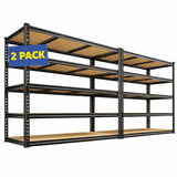 Reibii 2 Pack 48"W Storage Shelves, 2650 lbs Steel Shelving Racks, Freestanding Garage shelving for Basement Warehouse