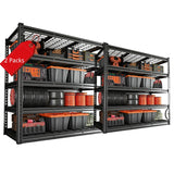 REIBII 48" W Garage Shelving 3000LBS Storage Shelves Heavy Duty Shelving Adjustable Metal Shelf  Rack 5 Tier Pantry Shelving for Warehouse Garage Basement