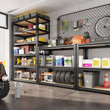 Reibii 40”W Storage Shelves, Heavy Duty Garage Shelving Load 2,500lbs , Metal Shelves for Pantry Kitchen Basement Closet