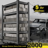 REIBII 31.7" W Storage Shelves 2000 lbs Adjustable 5-Tier Metal Shelving Units and Storage Rack Shelf