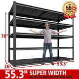 REIBII 78"H Storage Shelves 3100LBS Garage Shelving Heavy Duty Adjustable Metal Shelves Unit for Storage Rack