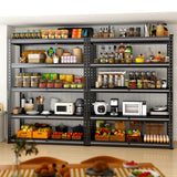 REIBII 3000 LBS 5 Tiers Heavy Duty  Storage Shelves Adjustable Metal Shelving for  Garage, Pantry, Kitchen and Basement