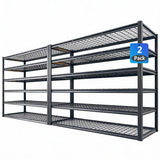 REIBII 60in x 84in Garage Storage Shelves 6-Tier Industrial Steel Shelving Adjustable Heavy Duty Garage Shelving Tool-Free Shelf For Basement Commercial Warehouse