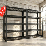 REIBII 40"W x 18"D Garage Shelving  5-Tier Heavy Duty Shelving  2550 LBS Adjustable Storage Shelves for Pantry Kitchen Basement Warehouse