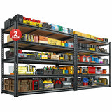 Reibii 48.2"W x 24"D Heavy Duty Garage Shelving Units Load 3000LBS,Adjustable Steel Shelves for Garage Basement Warehouse