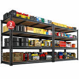 Reibii 48.2"W x 24"D Heavy Duty Garage Shelving Units Load 3000LBS,Adjustable Steel Shelves for Garage Basement Warehouse