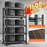 REIBII 28"W Shelving and Racking 1600 Lbs Adjustable Storage Shelving for Pantry,Garage and Storage Room.