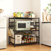 REIBII Metal Storage Shelves Organizer, Adjustable Leveling Feet Utility Shelving Unit, Space-Saving Pantry Shelf for Kitchen, Laundry Room & Home