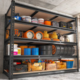 Reibii 2-Pack Garage Shelves for Storage-3000LBS Each, 48.2"W x 24"D Heavy Duty Shelving for Garage Basement Warehouse