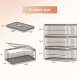 Enhomee collapsible storage bins, Stackable Storage Bins with Lids