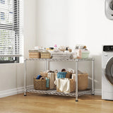 Reibii 35.4"W Heavy Duty Metal Shelving,Adjustable Storage Shelf for Laundry Bathroom Kitchen