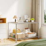 Reibii 35.4"W Heavy Duty Metal Shelving,Adjustable Storage Shelf for Laundry Bathroom Kitchen