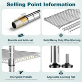 Reibii 35.4"W Heavy Duty Metal Shelving,Adjustable Storage Shelf for Laundry Bathroom Kitchen