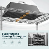 Reibii 35.4"W Heavy Duty Metal Shelving,Adjustable Storage Shelf for Laundry Bathroom Kitchen