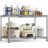 Reibii 35.4"W Heavy Duty Metal Shelving,Adjustable Storage Shelf for Laundry Bathroom Kitchen