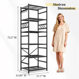 REIBII Wire Standing Storage Shelf for Bathroom, Kitchen & Laundry Room Heavy-Duty & Rust-Resistant Construction