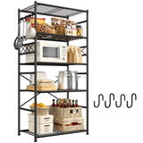 REIBII Storage Shelves Organizer, Metal Shelving Unit with Adjustable Leveling Feet, Space-Saving Pantry Shelf for Kitchen, Laundry & Home Storage