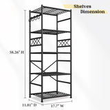 REIBII Wire Standing Storage Shelf for Bathroom, Kitchen & Laundry Room Heavy-Duty & Rust-Resistant Construction