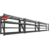 REIBII 77.2"W Extra Large Storage Shelves, 8500lb 4-Shelf Heavy-Duty Adjustable Metal Shelving for Warehouse, Industrial, Basement