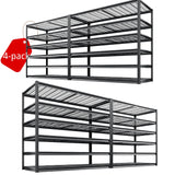 REIBII 55.2"W Heavy Duty Garage Shelving, Metal Storage Shelves With Adjustable Garage Storage Shelves for Basement, Warehouse, Utility Room