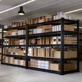 Reibii 40"W x 20"D Metal Storage Shelves, 2500lbs Heavy Duty Garage Shelving, Adjustable Shelves for Closet Warehouse Commercial