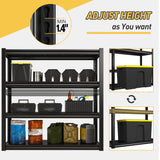 REIBII 40"W Storage Shelves 1800 LBS Adjustable Metal Shelves for Storage for Pantry Kitchen