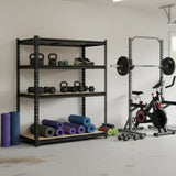 REIBII 40"W x 16"D Heavy Duty Garage Shelving, 3000 lbs Adjustable Storage Shelves, Metal shelving for Garage, Basement, Pantry, Kitchen & Closet Storage