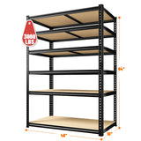 REIBII 40"W x 16"D Heavy Duty Garage Shelving, 3000 lbs Adjustable Storage Shelves, Metal shelving for Garage, Basement, Pantry, Kitchen & Closet Storage