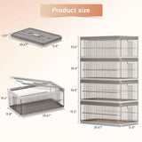 Enhomee collapsible storage bins, Stackable Storage Bins with Lids