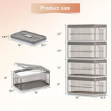 Enhomee collapsible storage bins, Stackable Storage Bins with Lids