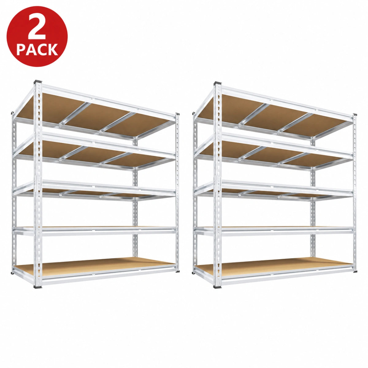Reibii 48.2" W × 24" D Heavy Duty Garage Shelving Units Load 3000LBS, Adjustable Steel Shelves for Garage Basement Warehouse