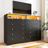  48"H Wooden dresser can be used as tv stand