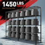 REIBII 58"W Adjustable Metal Wire Shelving Units, 1450 Lbs Wire Storage Shelves for Pantry Kitchen